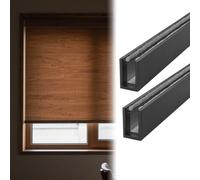 Black Light Block Strips 2 4 6 8 Pcs, U Channel Blackout Aluminium Light Blocking Strips for RV/Hospital/Cinema/Hotel, Window Edge Side Tracks Customize(2 Pack,170cm/66.9inch)