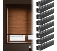Black Light Block Strips 2 4 6 8 Pcs, U Channel Blackout Aluminium Light Blocking Strips for RV/Hospital/Cinema/Hotel, Window Edge Side Tracks Customize(8 Pack,100cm/39.4inch)