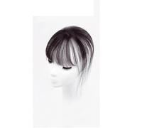 Black Light Brown Clip In Hair Bangs Hairpiece Accessories Synthetic Fake Hairs Extensions Hair Extensions for Daily Wear(Black brown)