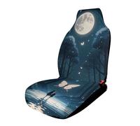 Black Light Fantasy Forest Car Seat Covers Universal, 1PCS Carseat Protector - Stretchable Fabric, Anti-Slip Elastic Car Seat Protector for Cars, SUV, Trucks