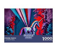 Black Light Reactive 1000 Piece Puzzle - A Trippy, Glowing Jigsaw Experience for Teens, Adults & Parties. Reveals Vibrant Neon Colors Under Included UV Light.