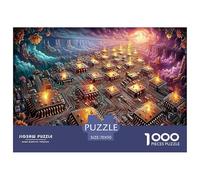 Black Light Reactive 1000 Piece Puzzle - A Trippy, Glowing Jigsaw Experience for Teens, Adults & Parties. Reveals Vibrant Neon Colors Under Included UV Light.