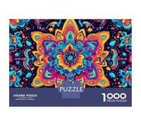 Black Light Reactive 1000 Piece Puzzle - A Trippy, Glowing Jigsaw Experience for Teens, Adults & Parties. Reveals Vibrant Neon Colors Under Included UV Light.