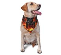 Black Light Skull King Terror Hell With Lava And Crows Printed Graphic Pet Triangle Scarf For Dogs & Cats, Adjustable Cute Pet Bandana For & Photo Shoots