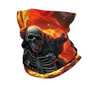 Black Light Skull King Terror Hell With Lava And Crows Printed Headscarf, Headband, Men'S And Women'S Towel，Multifunctional Sports Mask