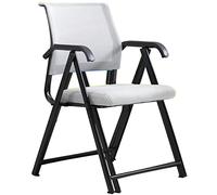 Black Lightweight Portable Foldable Desk Chair for Home Office and Small Spaces Adjustable Height and Breathable Mesh Backrest for Comfort and Support