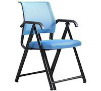 Black Lightweight Portable Foldable Desk Chair for Home Office and Small Spaces Adjustable Height and Breathable Mesh Backrest for Comfort and Support