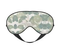 Black Lily Pads Night Mask Soft Reversible Eye Cover Adjustable Strap Light Blocking Comfortable Rest