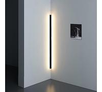 Black Linear Wall Sconce Lighting Corner Wall Light Fixture LED Wall Wash Lamp Indoor Hardwired Sconces Mood Wall Lights for Living Room Gaming Room Create Lively Party