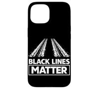 Black Lines Matter Funny Tire Marks Car Guy Drifting Case for iPhone 15