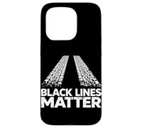 Black Lines Matter Funny Tire Marks Car Guy Drifting Case for iPhone 15 Pro