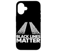 Black Lines Matter Funny Tire Marks Car Guy Drifting Case for iPhone 16