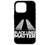 Black Lines Matter Funny Tire Marks Car Guy Drifting Case for iPhone 16 Pro