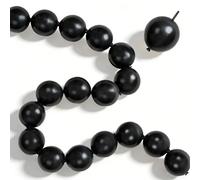 Black Linking Balloons, 100PCS 6 Inch Small Black Quick Link Balloons for Making Balloon Wall Heart Arch, Tails Balloon for Wedding Birthday Baby Shower Graduation Engagement Party Decorations