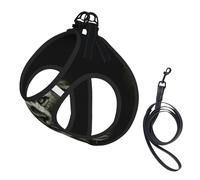 Black Lion print Dog Harness, 2X Buckle,Dog Vest,No Pulling Front Leash Clip,for Small Medium Dogs