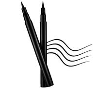 Black Liquid Eyeliner Pens With Fine Pointed Applicator Tips, 2-Pack | Variable Line Widths, Build Narrow Or Broader Lines Through Repeated Application, For Everyday Make-Up And Evening Looks