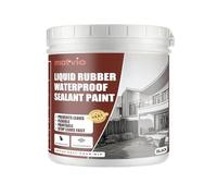 Black Liquid Rubber Waterproof Coating, 1KG | Industrial Grade Foundation & Flat Roof Sealant | Waterproofing Membrane for Concrete, Wood & Metal | UV Resistant | Leak Repair Paint
