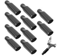 Black Liquor Pourer Cap 10Pcs Bottle Pour Dispenser Spout Dust Covers Liquor Pourers Dust Beer Tap Covers for Spirits Oil Wine Coffee Vinegar Jar Bottles