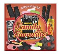 Black Liquorice Company Family Favourites Retro Sweets Gift Box | 350g Letterbox Friendly Liquorice Hamper Featuring Barratt Sticks, Sherbet Fountain, Allsorts & Toffee | Nostalgic British Candy Gift