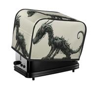 Black Little Dragon Toaster Cover 2 Slice Kitchen Small Appliance Covers With Pockets Dust And Fingerprint Protectio