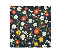 black little flowers Magic Self-Adhesive Travel Pouchs Cloth Toiletry Organizer Travel Wrap Camera Lens Cloth Wrapper Cosmetic Organizers For Travel Size 21.7x21.7in