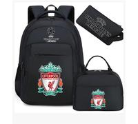 (Black Liverpool) Real Madrid Chelsea football fans around elementary school students Bayern's schoolbags large capacity backpack three-piece set
