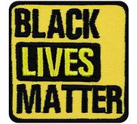 Black Lives Matter Anti Racism Iron on Patches with Sayings - All Life Matter Sew on Patch for Bikers, BLM Supporters, Fighters - Popular Applique for Jackets, Bags, Hats, Jeans - 60x60 mm