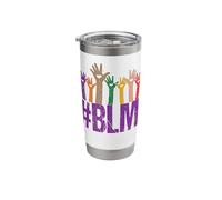 Black Lives Matter #BLM Raised Hands Together Protest Peace Stainless Steel Insulated Tumbler