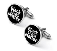 Black Lives Matter Elegant Men’s Cufflinks Lightweight Alloy Cuff Links Clothing Accessories for Shirts Formal 1.7cm