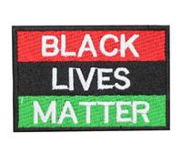 Black Lives Matter Flag Patch Embroidered Iron on Sew on Patch Badge for Clothes etc. 7.5 x 5cm