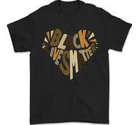 Black Lives Matter Heart Racial Equality Mens T-Shirt 100% Cotton Black XL