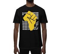 Black Lives Matter Movement Officially Licensed T-Shirt - 100% Ring-Spun Soft Cotton | BLM Power Symbol Tee for Men