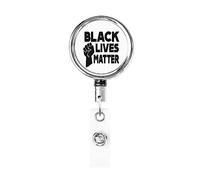 Black Lives Matter Retractable Badge Holder Reel Clip Id Card Holder forNurse Student Office Worker
