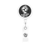 Black Lives Matter Retractable Badge Holder Reel Clip Id Card Holder forNurse Student Office Worker