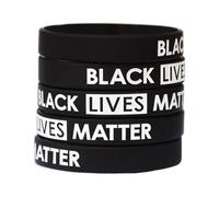 Black Lives Matter Silicone Bracelet - Fashion BLM Bracelet for Men and Women Teens Iconic Black Lives Matter Accessory for Motivating Motivation Bracelet - Stylish Design