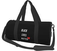 Black Lives Matter with A Heart Travel Luggage Duffel Bag Sports Rolling Foldable Duffel Bag, Black