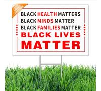 Black Lives Matter Yard Sign 18"x12" - Double-Sided Weatherproof Corrugated Plastic with Metal H-Stake - Social Justice & Community Support Lawn Sign (18"x12")