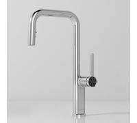 Black ll-Out Kitchen Mixer Tap - Single Handle Sink Faucet with 2 Spray Modes Modern 1 Hole Design for Easy Use and Versatile Cleaning