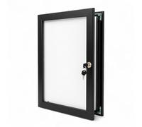 Black Lockable Outdoor Snap Frame Poster Case A1 A2 A3 A4 Weatherproof Aluminium Notice Board with Key Lock