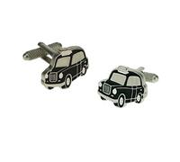 Black London Taxi Cufflinks in Gift Box - Onyx-Art London CK517