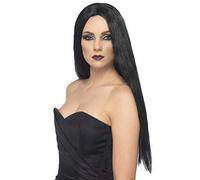 Black Long 24" 60cm Witch Wig Halloween Fancy Dress Accessory