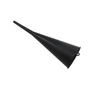 # Black Long Neck Plastic Funnel. All Purpose Utility Funnel. Great for Hard to Reach Applications