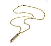 Black Long Necklace with Arrow Pendant Bullet Modeling Jewelry Chain Hip Hop Punk Rock Christmas