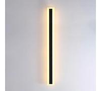 Black Long Strip Wall Sconce, Ultra-Thin Metal Wall Light with Acrylic Lampshade, Corridor LED Wall Lights, Modern Porch Wall Lamp, Linear Design Wall Lights for Bedside, Living Room