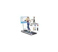 BLACK LORD 2.2HP Walking Pad, Treadmill for Home with Foldable Handle, Under Desk Treadmill with LED Display & Bluetooth Speaker & Remote Control, Running Machine, 120KG Loads, Max. 12km/h, White