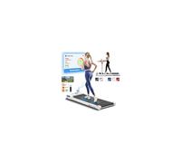 BLACK LORD Walking Pad 2.2HP, Compact Treadmill for Home, Under Desk Treadmill with LED Display & Bluetooth Speaker & Wireless Control, Portable Running Machine, 120KG Loads, Max. 9km/h, White