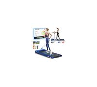 BLACK LORD Walking Pad 2.2HP, Compact Treadmill for Home, Under Desk Treadmill with LED Display & Bluetooth Speaker & Wireless Control, Portable Running Machine, 120KG Loads, Max. 9km/h, Blue