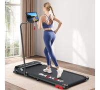 BLACK LORD Walking Pad with 4% Incline, 3.2HP Treadmill for Home with Foldable Handle, Portable Under Desk Treadmills with LED Display & Bluetooth Speaker & Wireless Control, 1-14KM/H, Black
