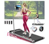 BLACK LORD Walking Pad with 4% Incline, 3.2HP Treadmill for Home with Foldable Handle, Portable Under Desk Treadmills with LED Display & Bluetooth Speaker & Wireless Control, 1-14KM/H, Silver