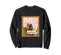 Black Love Is Growing Together - Postage Stamp Valentine’s Sweatshirt